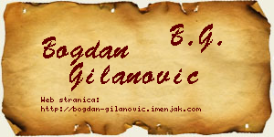 Bogdan Gilanović vizit kartica